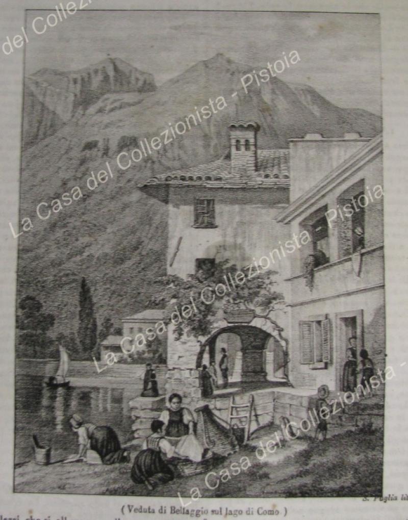 BELLAGIO, Lago di Como. Poliorama Pittoresco 1841. Intero fascicolo