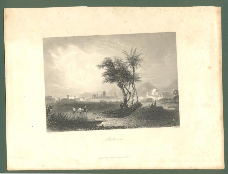 PALERMO. Veduta generale. Londra circa 1850...