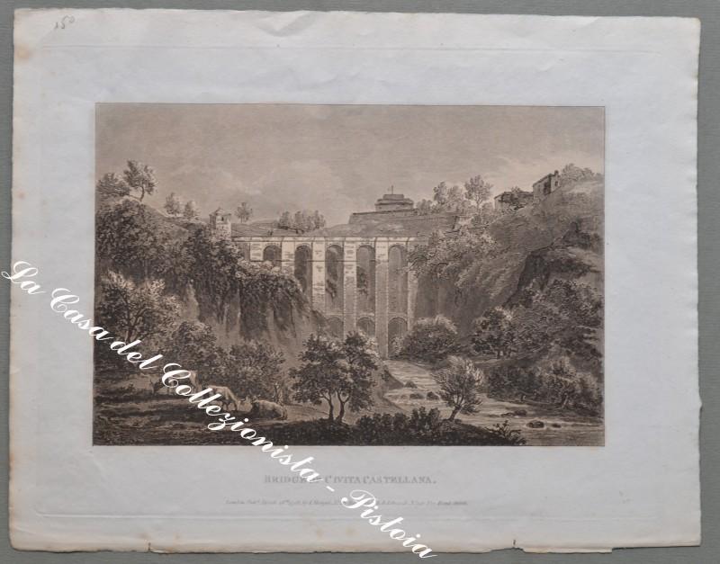 LAZIO – CIVITACASTELLANA. “Bridge of Civitacastellana”. Merigot, Londra 1798.