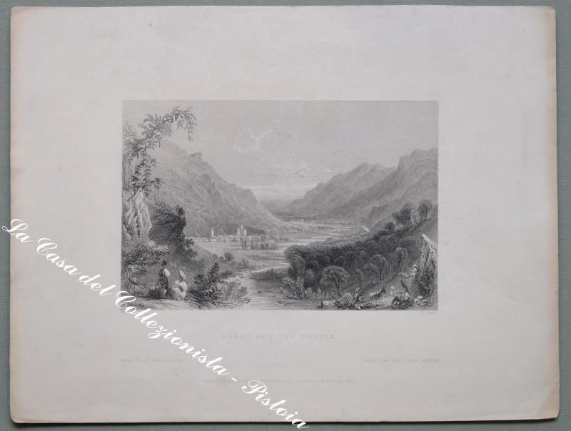 PIEMONTE – VAL PELLICE.  "Bobbi and Val Pelice”. Barlett dis., Wallis inc., Londra 1837