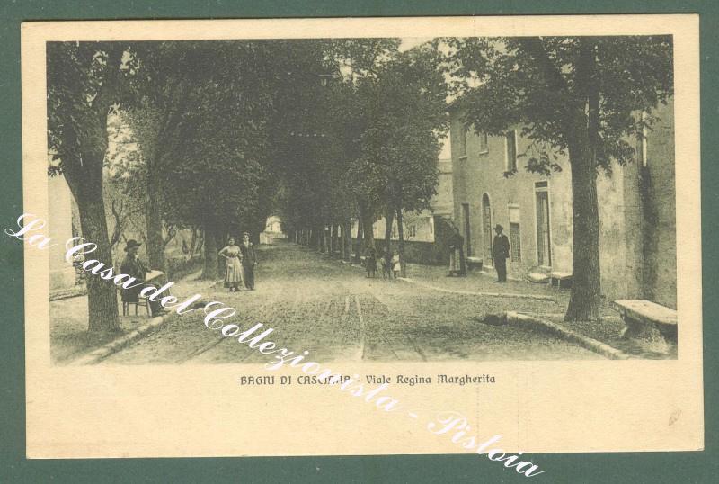 Toscana. BAGNI DI CASCIANA, Pisa. Viale Margherita. Cartolina d'epoca viaggiata