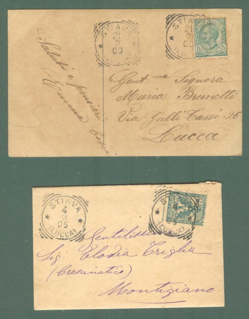 Storia postale REGNO. TOSCANA. TONDORIQUADRATO DI STIAVA (Lucca)...