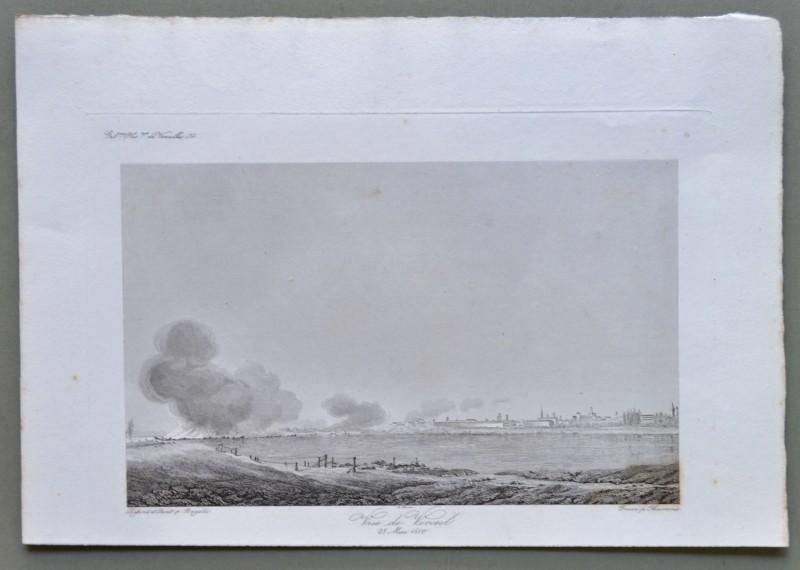 VERCELLI. Vue de Verceil 28 Mai 1800. Disegnata da P.G. Bagetti. Circa 1840