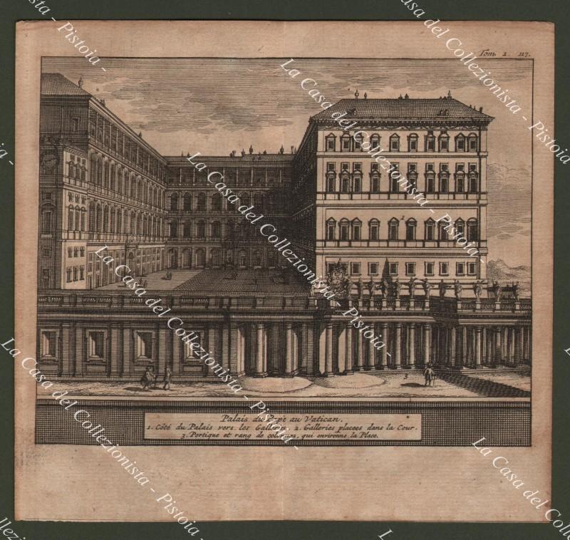 LAZIO - ROMA. "Palais du Papè au vatican". De Rogissart, Amsterdam 1707