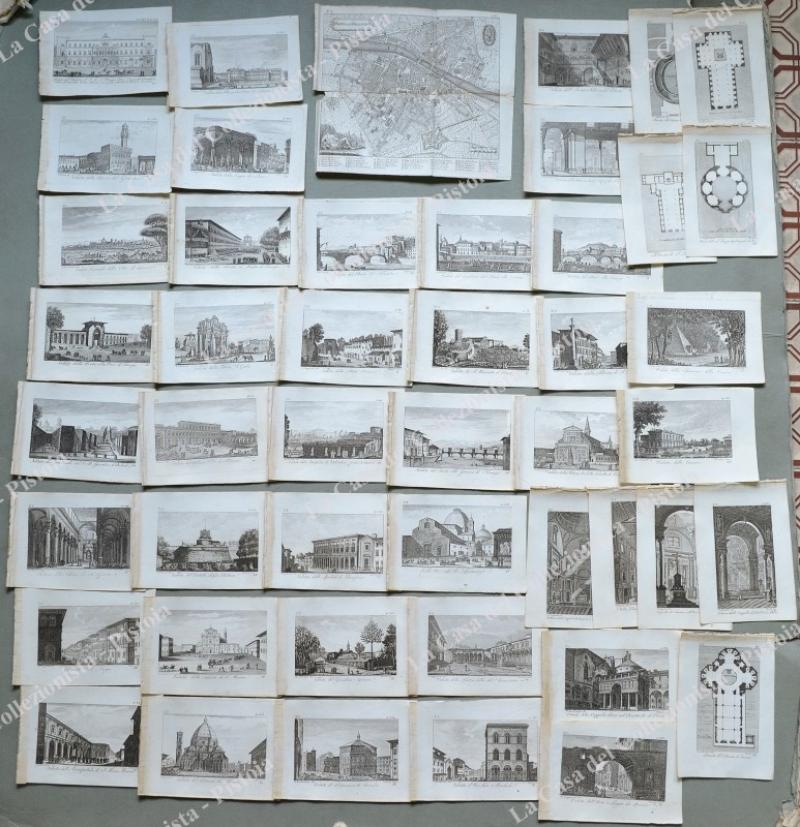 FIRENZE. ANNO 1827. Insieme composto da pianta della città e 46 vedute incise da A. Verico.
