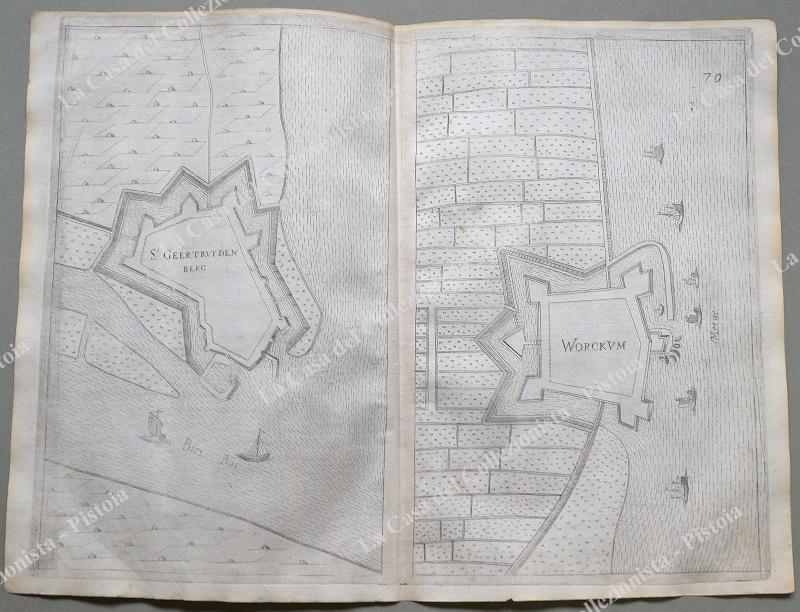 FRANCIA. GEERTRUYDEN BERG - WORCKUM. Piante topografiche di "S:f Geertruyden Berg - Worckum"Acquaforti anno 1683