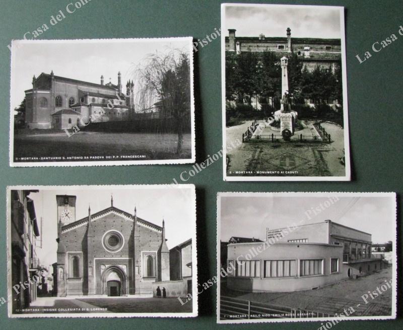 Lombardia. MORTARA, Pavia. 4 cartoline d'epoca formato grande viaggiate