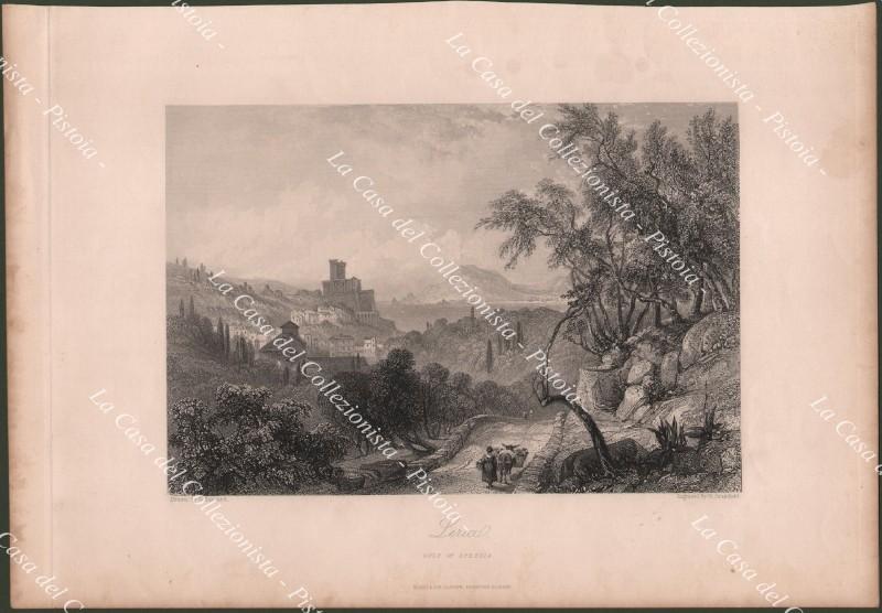 Liguria - Lerici. LERICI GULF OF SPEZIA. Dall'opera di Brockedon, circa 1860