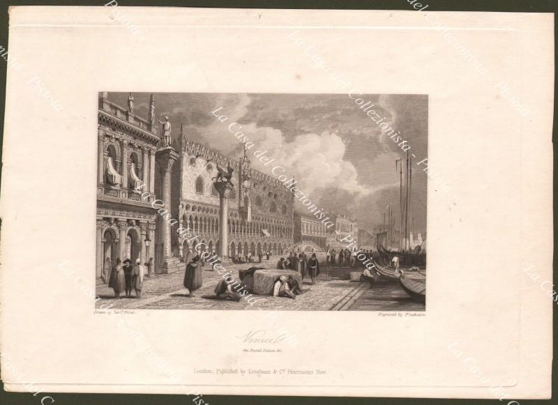 Veneto - VENEZIA. PALAZZO DUCALE. Animata veduta, circa 1830