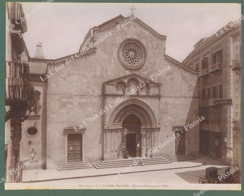 PALERMO. Chiesa di S.Francesco. Foto originale Alinari, fine '800