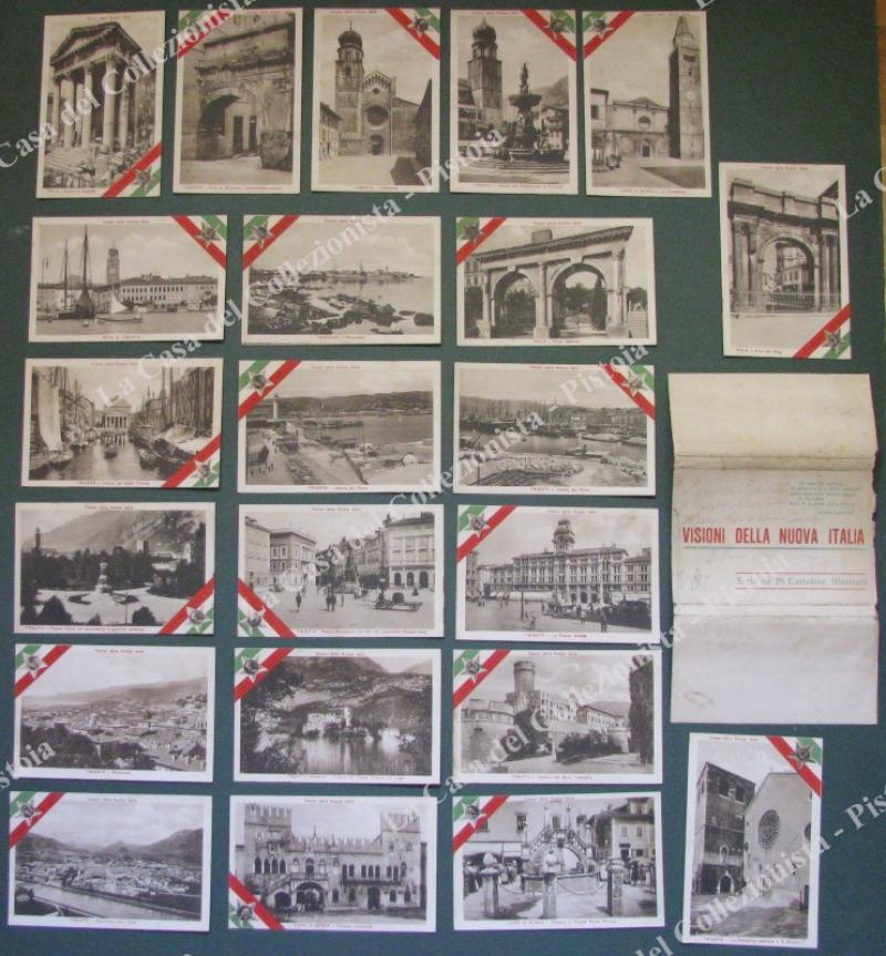 VISIONI DELLA NUOVA ITALIA. 22 cartoline d'epoca (su 25), non viaggiate, circa 1920