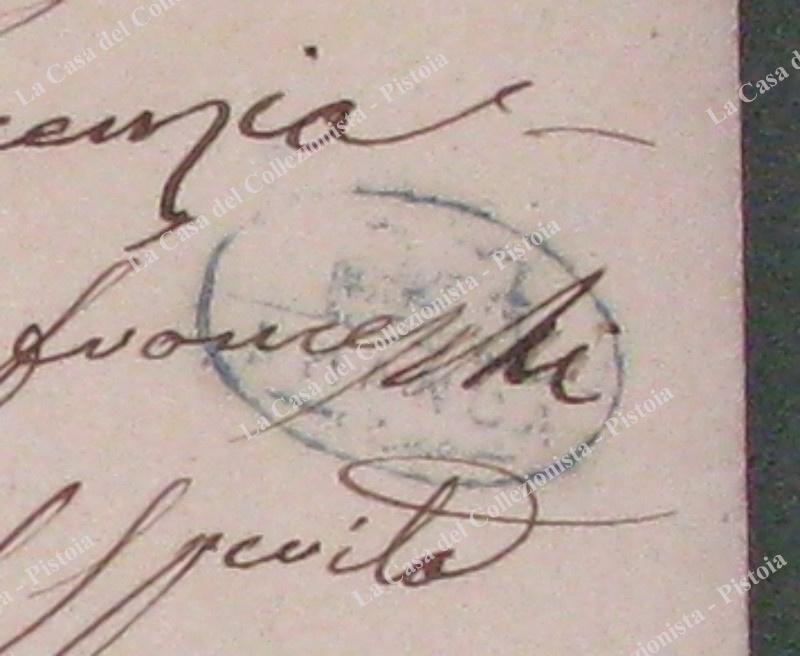 TOSCANA. STRADA FERRATA MARIA ANTONIA. Trenino in ovale azzurro ...Lettera per Firenze del 1857