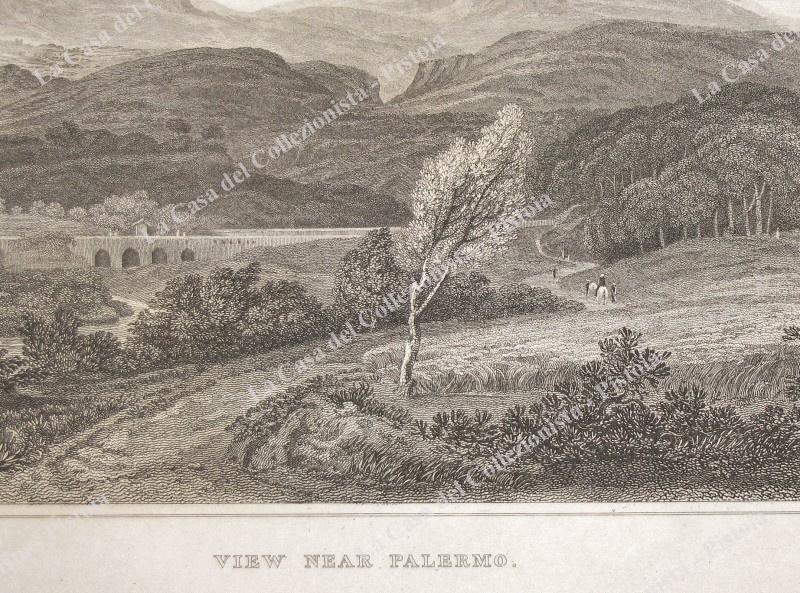 PALERMO dintorni. 1823. "VIEW NEAR PALERMO". Incisione tratta dall'opera di M.Light