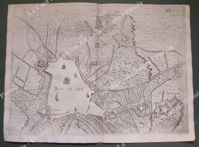 OLANDA. Pianta topografica della città di "Bois - Le - Duc". Acquaforte anno 1683