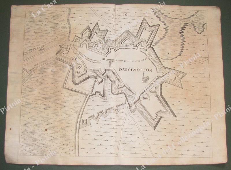 OLANDA. Pianta topografica della città di "BREDA". Acquaforte anno 1683