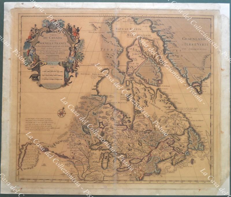 CANADA. CARTE DU CANADA OU DE LA NOUVELLE FRANCE et des Decouvertes qui Y ont etè faites….