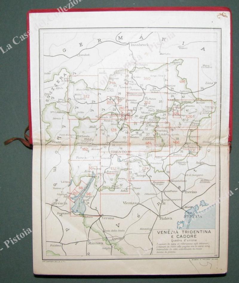 (Italia) BERTARELLI L.V.. VENEZIA TRIDENTINA E CADORE. Guida della Consociazione Turistica Italiana. Milano, 1939