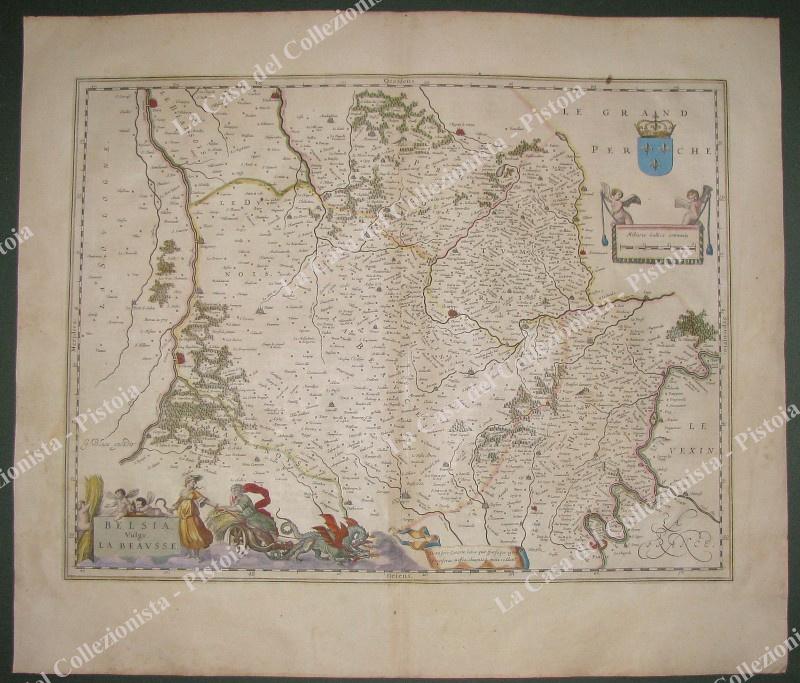 FRANCE. "BELSIA PARISIENSIS vulgo LA BEAUSSE". Amsterdam, presso Guglielmo Blaeu, circa 1660.