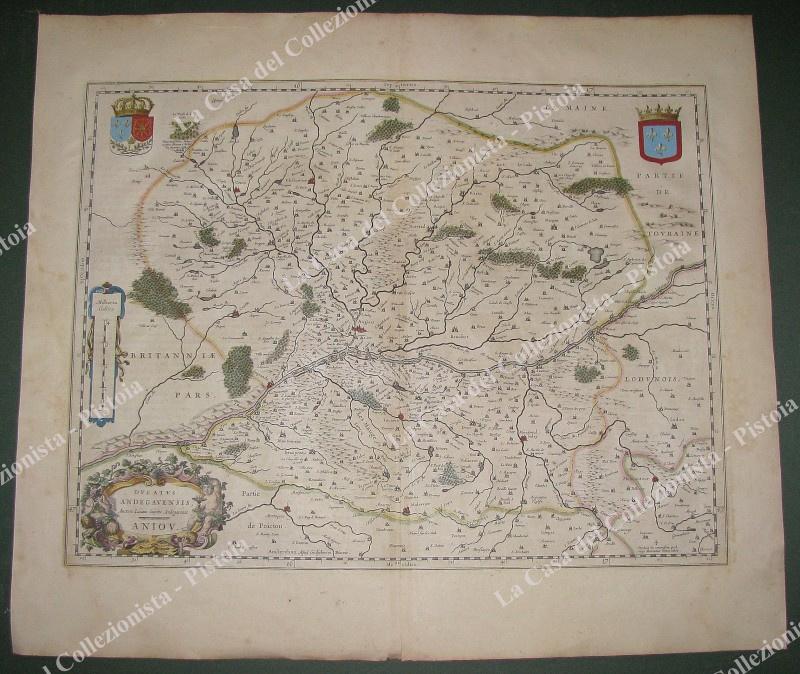 FRANCE. "DUCATUS ANDEGAVENSIS vulgo ANIOU". Amsterdam, presso Guglielmo Blaeu, circa 1660.