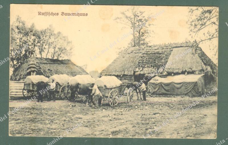 RUSSIA. RUSSICHES BAUERHAUS. Fattoria russa. Dalla Posta militare tedesca
