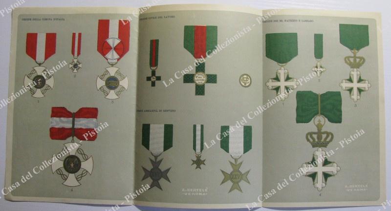 DECORAZION CIVILI e MILITARI. Attilio Bertele' - Verona. Pieghevole di cm 45x23 (aperto). Anni '30