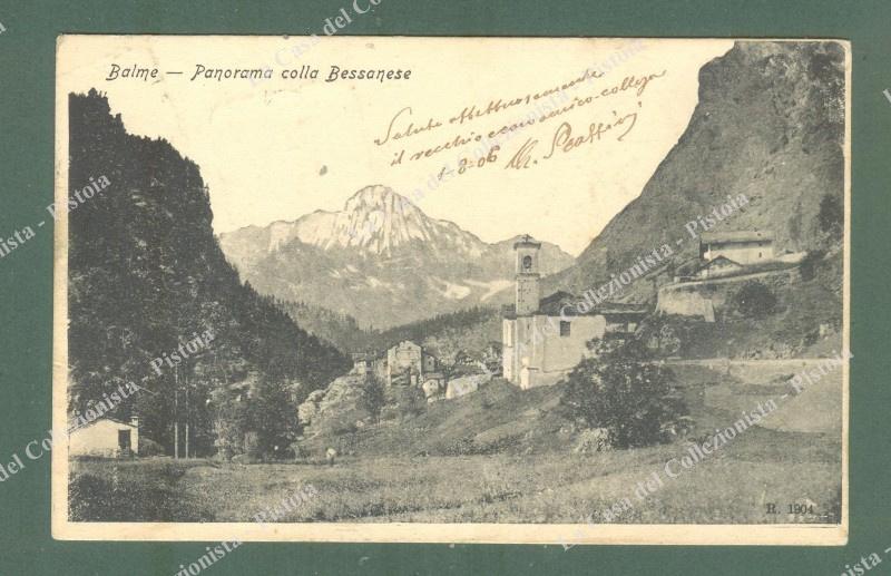 BELME, Torino. Panorama. Cartolina d'epoca viaggiata nel 1906