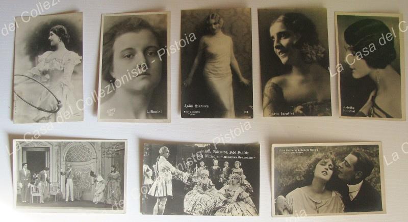 CINEMA anni '20 e '30. Otto cartoline d'epoca