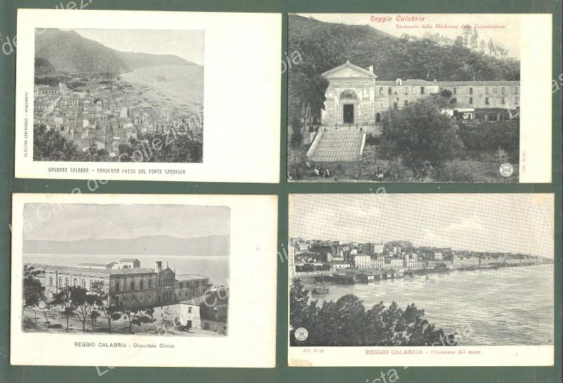 REGGIO CALABRIA. 4 cartoline diverse inizio '900