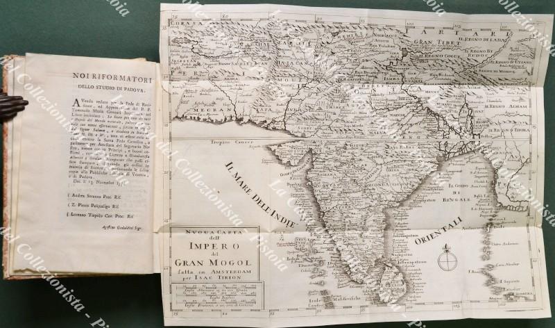 (Viaggi - illustrato ‘700) SALMON THOMAS. LO STATO PRESENTE DI TUTTI I PAESI E POPOLI DEL MONDO NATURALE, POLITICO, E MORALE. Con nuove osservazioni, e correzioni degli antichi e moderni viaggiatori. VOLUME IV. De i Regni del PEGU’, o VAA, ARRAKAN, ACHAM o ASEM; del vasto Dominio del GRAN MOGOL, ch’è la vera India; dell’Isole di CEYLAN, e di MALA.