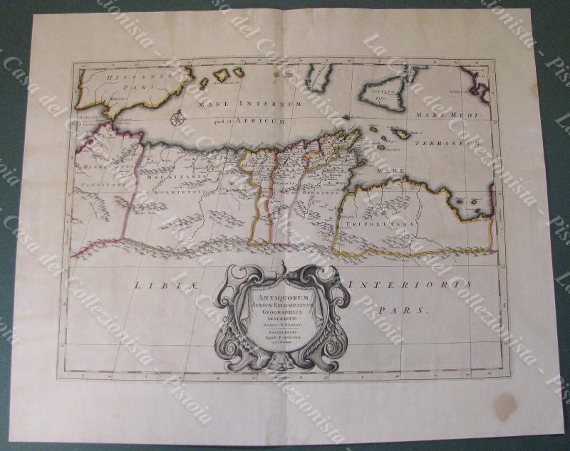 AFRICA. “ANTIQUORUM AFRICAE EPISCOPATUUM GEOGRAPHICA DESCRIPTIO”. Nicolas Sanson, Amsterdam, presso P. Mortier, circa 1705