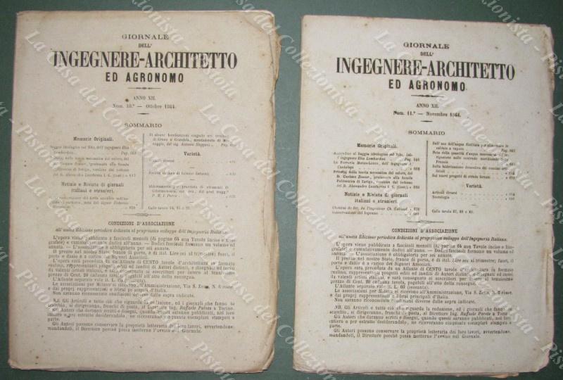 MEMORIE DI INTERESSE LOCALE E SCIENTIFICO. FIUME NILO. Due stralci del 1864 tratti da IL GIORNALE DELL’INGEGNERE ARCHITETTO