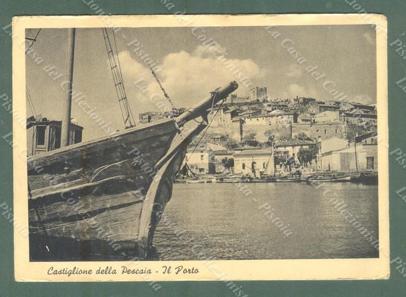 CASTIGLIONE DELLA PESCAIA, Grosseto. Il porto. Cartolina d'epoca viaggiata