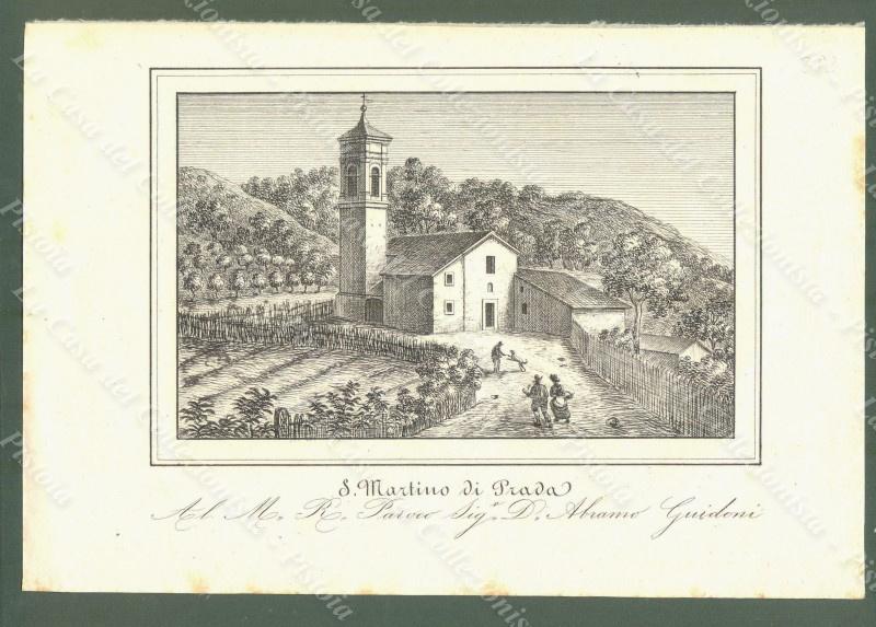 S.MARTINO DI PRADA, Bologna. Chiesa parrocchiale. Lito dis. da E.Corty. Anno 1837