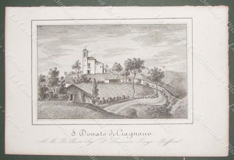 CIGNANO, Ozzano, Bologna. Chiesa di S.Donato. Lito dis. da E.Corty. Anno 1837