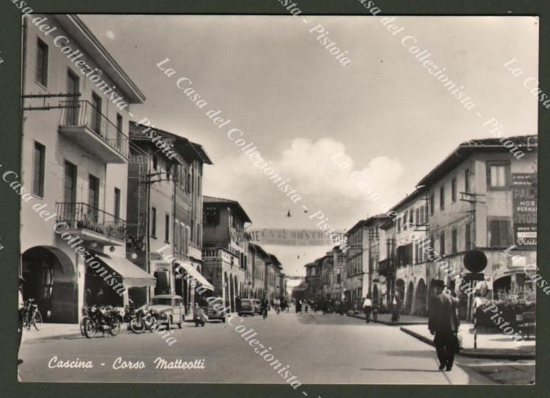 CASCINA, Pisa. Corso Matteotti. Cartolina d'epoca viaggiata
