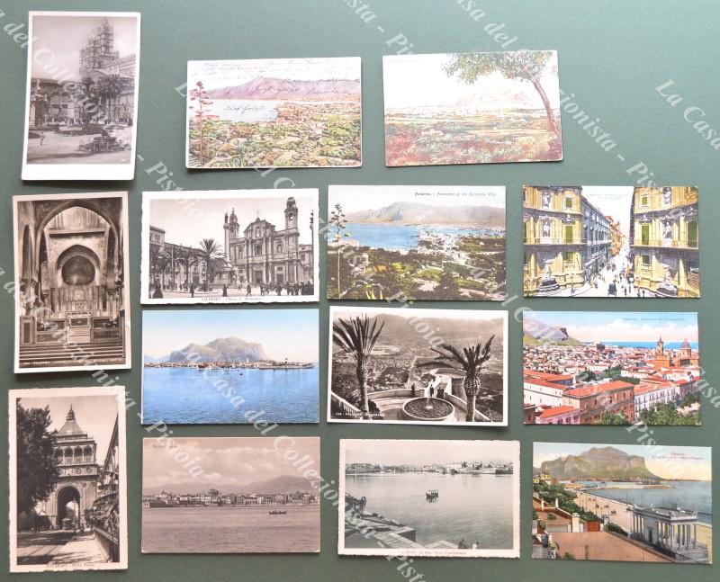 PALERMO. 14 cartoline d'epoca, periodo inizio 1900-1940 circa