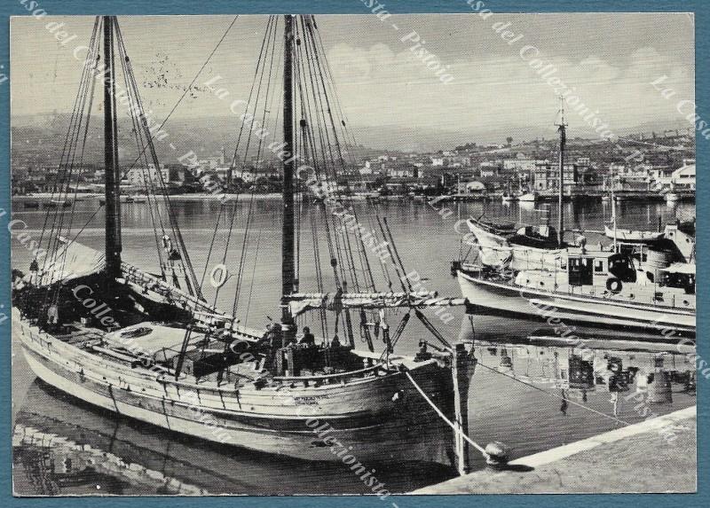 S.BENEDETTO DEL TRONTO, Ascoli. Il porto. Cartolina d'epoca viaggiata