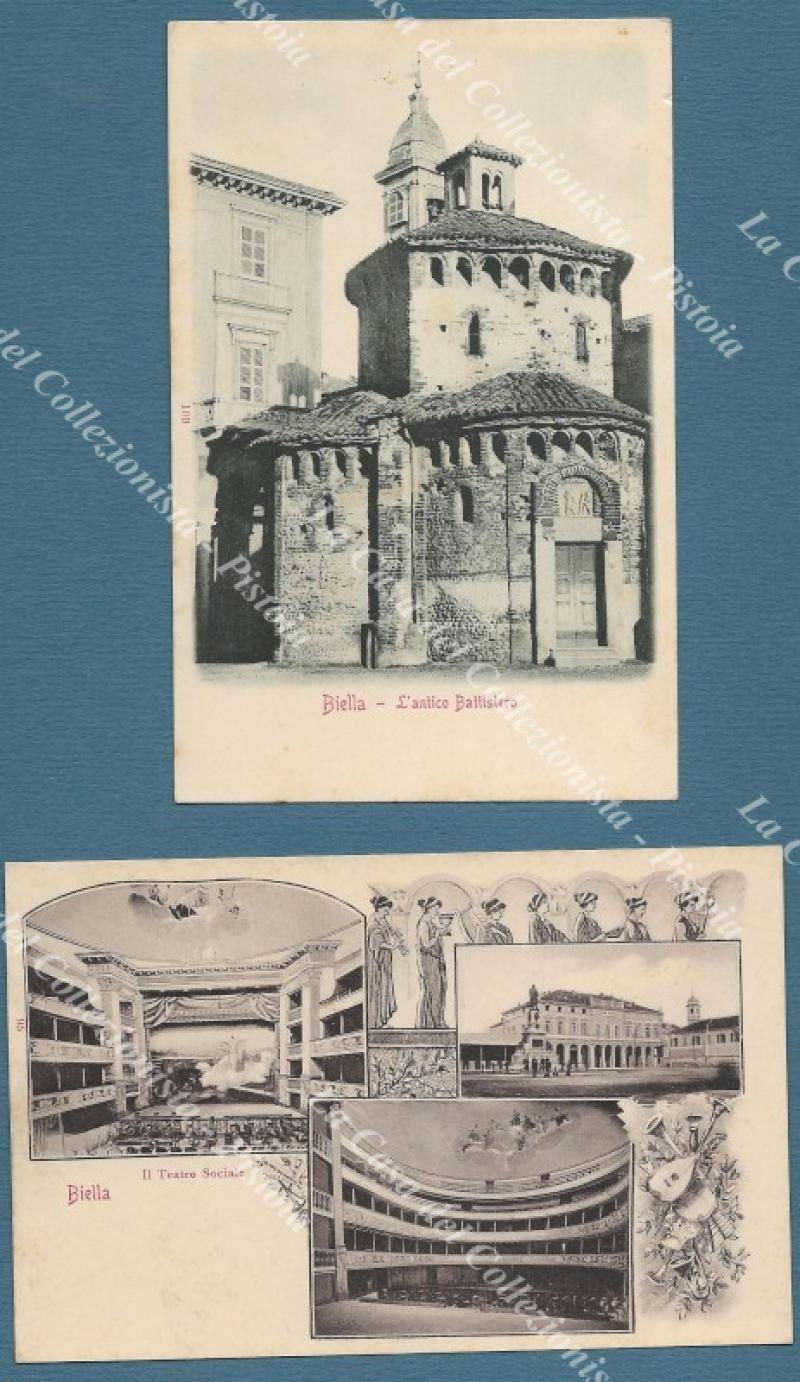 BIELLA. 2 cartoline d'epoca inizio 1900