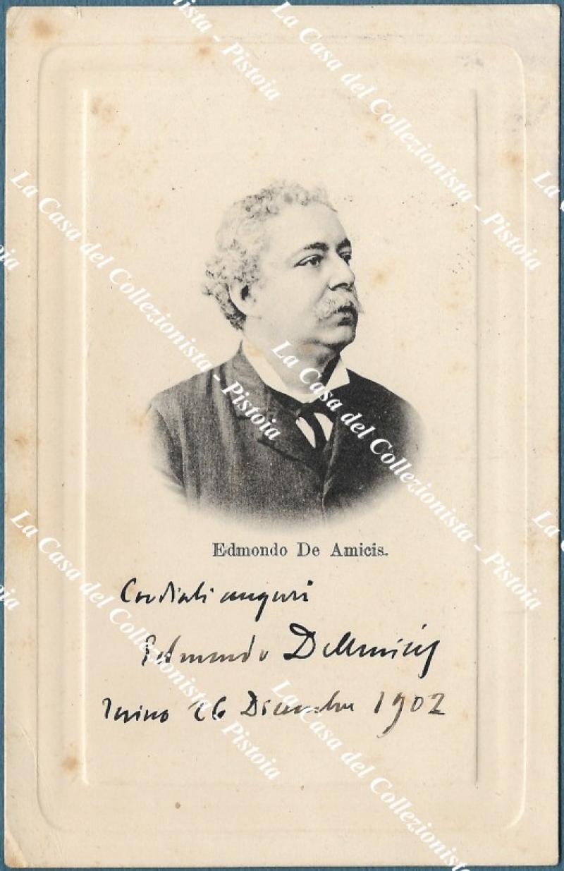 DE AMICIS EDMONDO (Oneglia 1846 - Bordighera 1908). Scrittore, giornalista italiano.