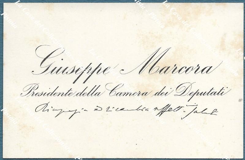 MARCORA GIUSEPPE (Milano 1841 - Milano 1927). Avvocato e politico italiano, esponente del Partito radicale storico.