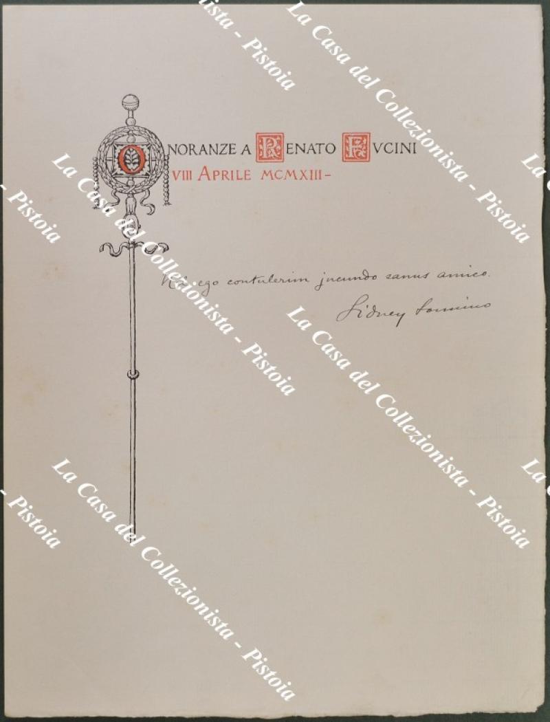 SONNINO SIDNEY (Pisa 1847 – Roma 1922). Politico italiano.