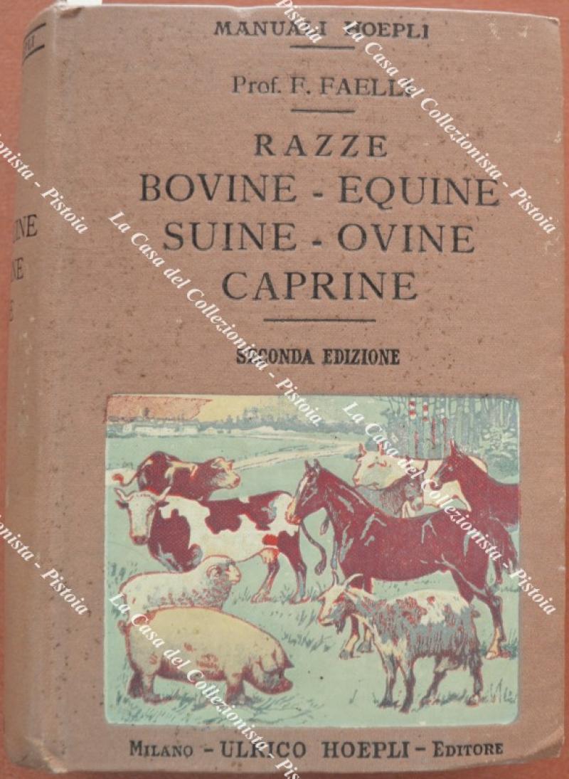 RAZZE BOVINE - EQUINE - SUINE - OVINE - CAPRINE. Seconda edizione riveduta ed ampliata. Milano, Hoepli, 1917.