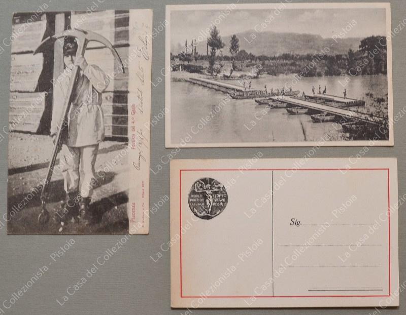 PONTIERI LAGUNARI. 3 cartoline d'epoca, una viaggiata