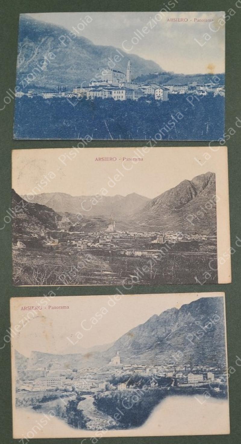 ARSIERO, Vicenza. 3 cartoline d'epoca viaggiate