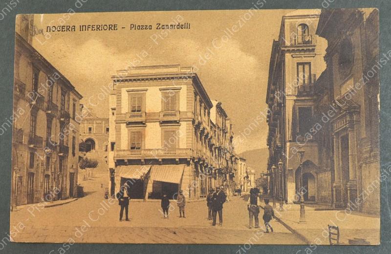 NOCERA INFERIORE, Salerno. Piazza Zanardelli. Cartolina d'epoca viaggiata