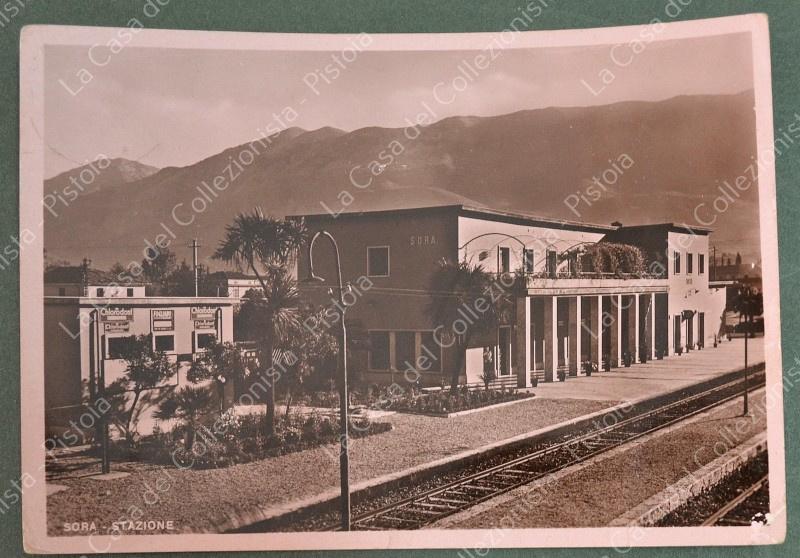 SORA, Frosinone. La Stazione. Cartolina d'epoca viaggiata