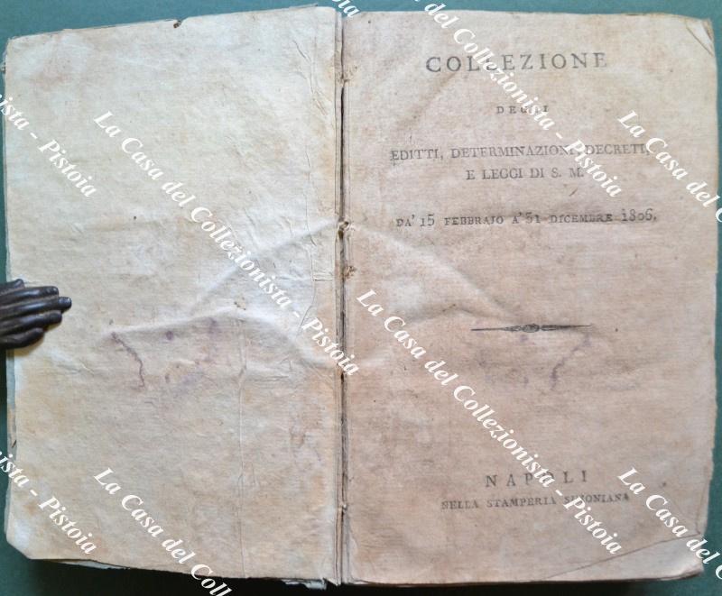 (Regno di Napoli - dominazione napoleonica) BOLLETTINO DELLE LEGGI. Anno 1806, dal 15 febbraio al 31 dicembre. Annata completa.