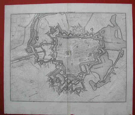 Plan of Ypres. Acquaforte databile nella prima metà del 1700