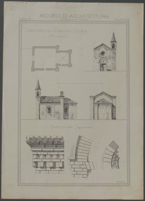 MILANO dintorni. Oratorio alla Cascina Olona.