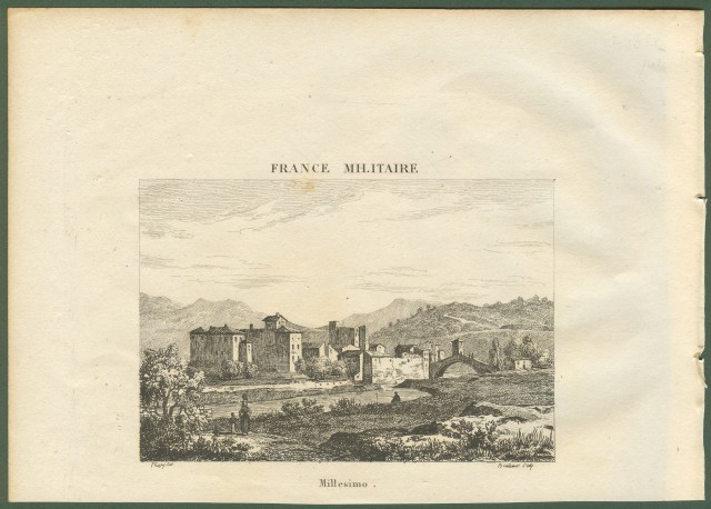 MILLESIMO. Incisione su acciaio tratta dallopera France Militaire, Parigi, 1835